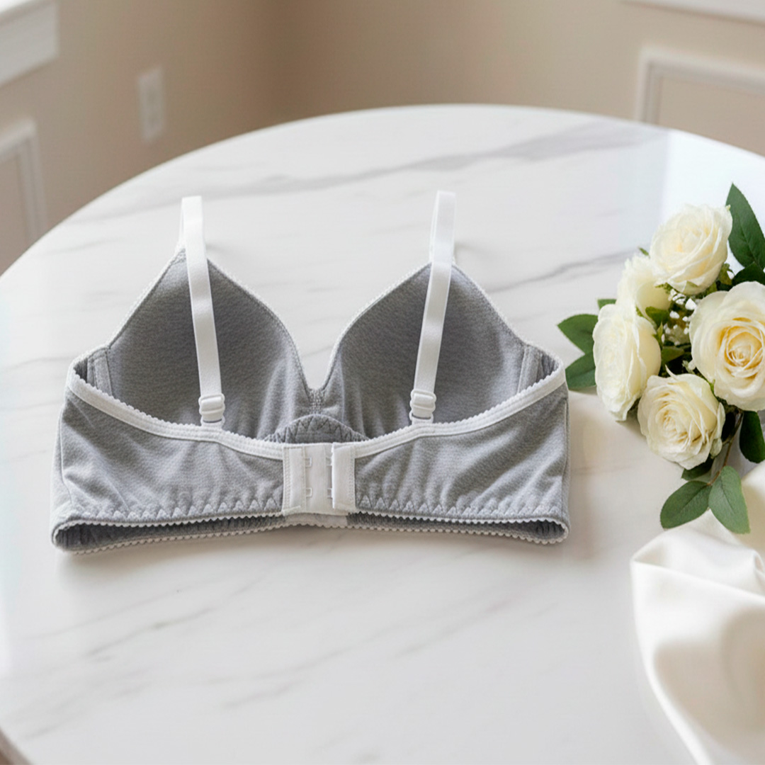 Sostén Maternal Julietta, Broche Lactancia, Algodon, Gris 19
