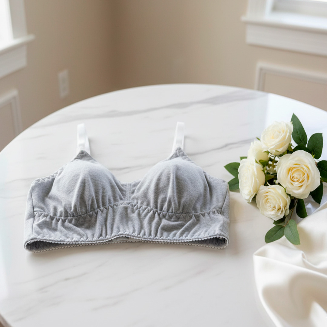 Sostén Maternal Julietta, Broche Lactancia, Algodon, Gris 18