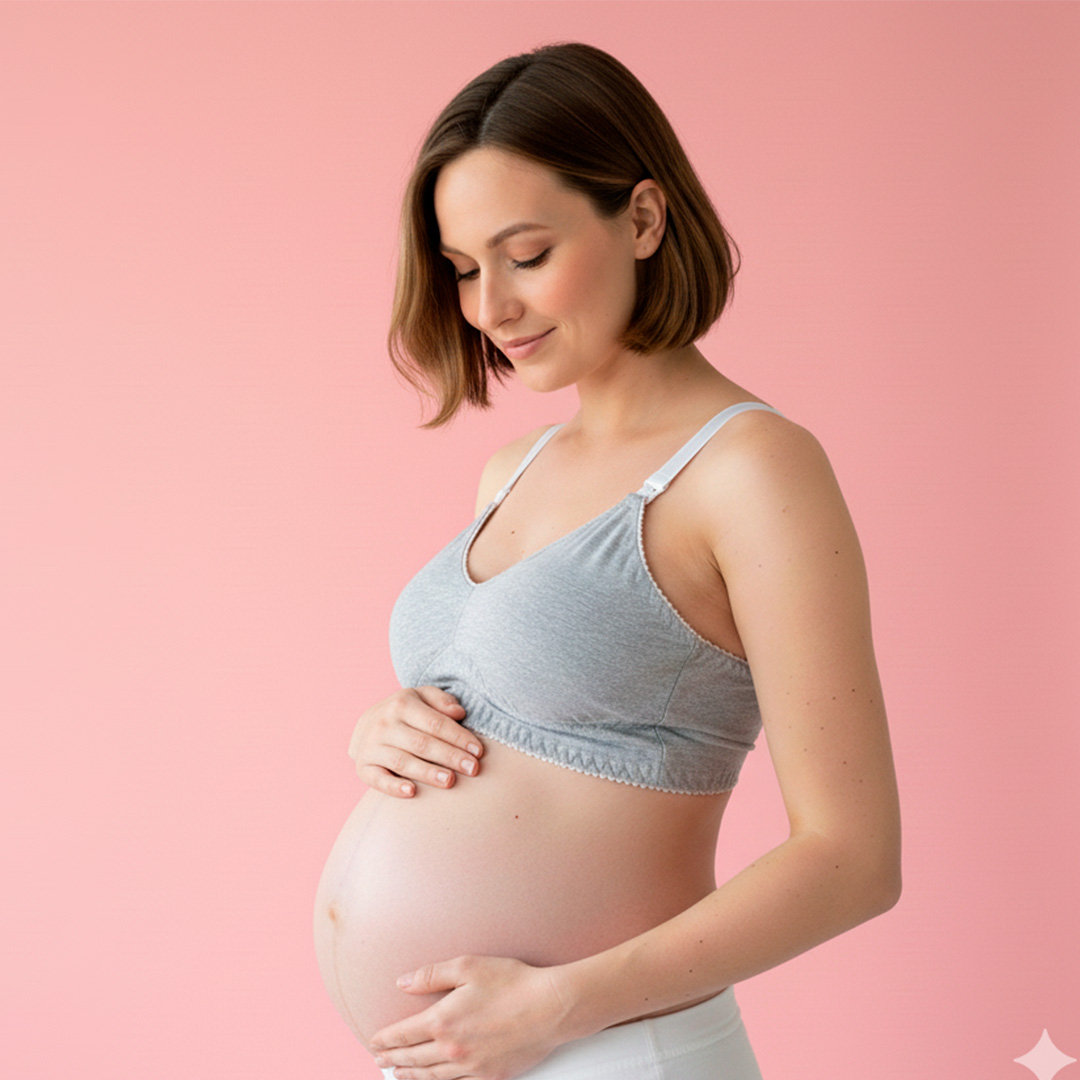 Sostén Maternal Julietta, Broche Lactancia, Algodon, Gris 7
