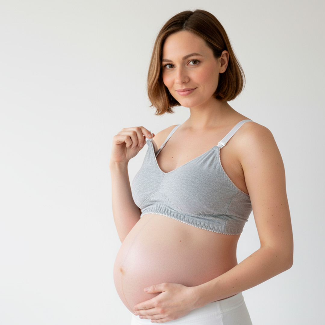 Sostén Maternal Julietta, Broche Lactancia, Algodon, Gris 4