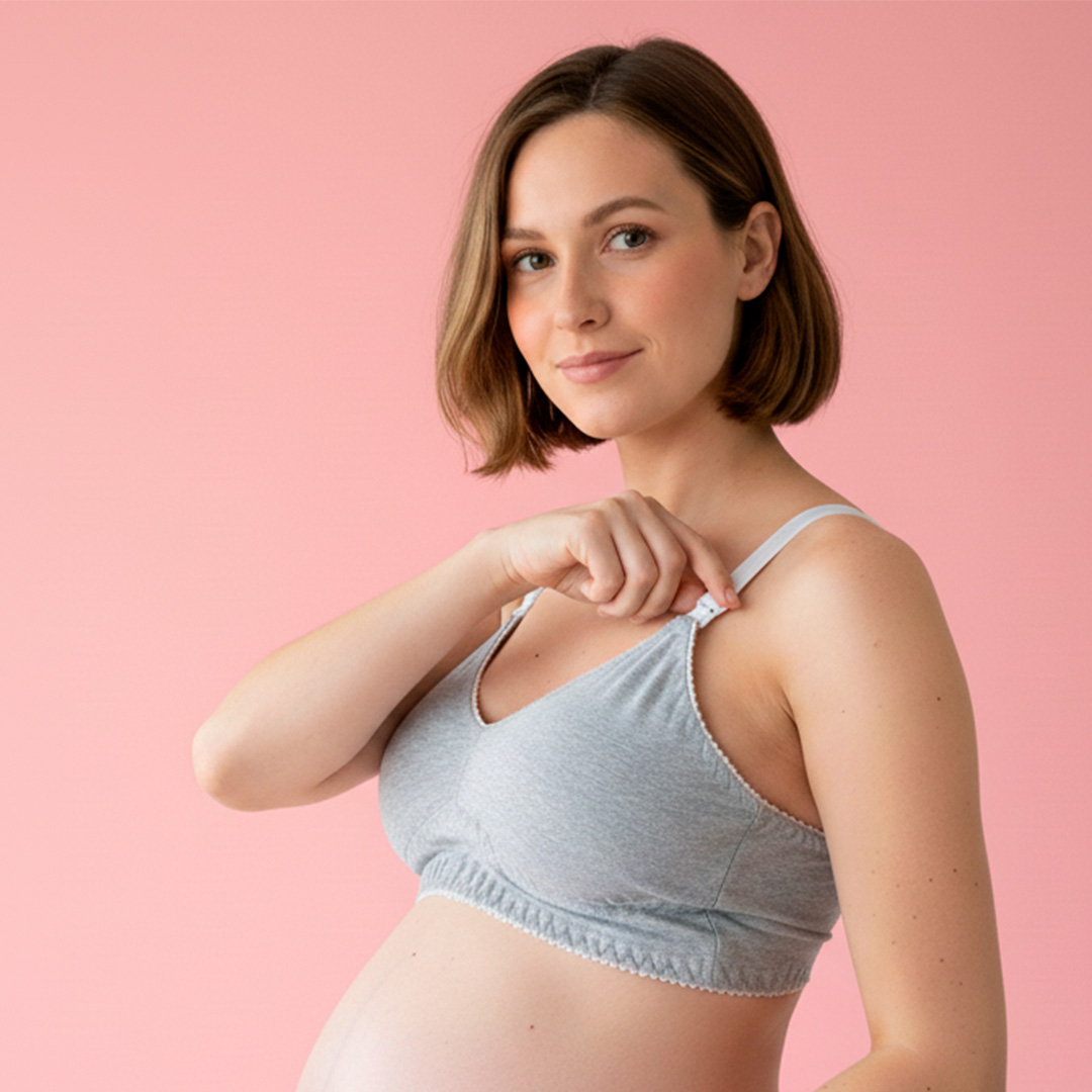 Sostén Maternal Julietta, Broche Lactancia, Algodon, Gris 8