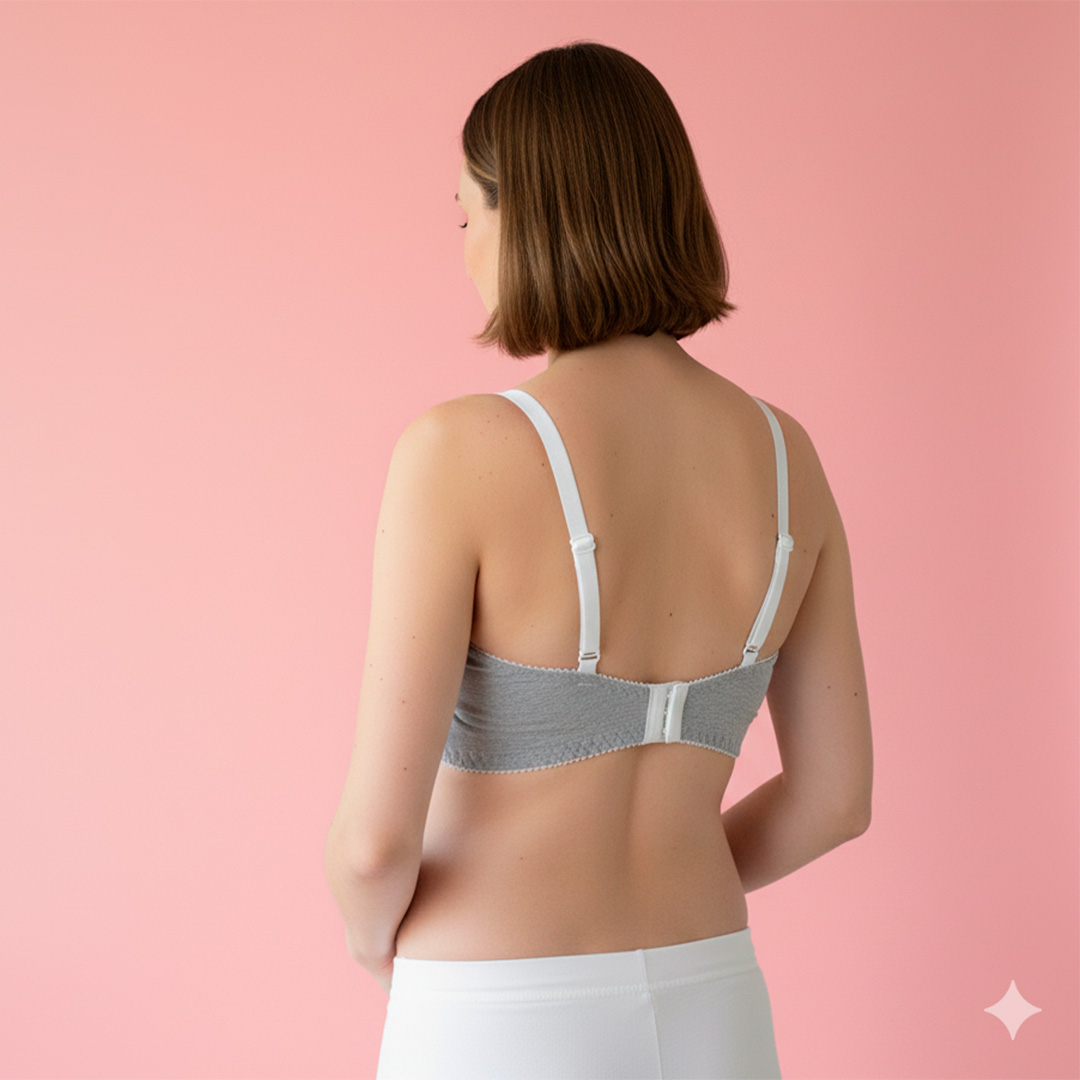 Sostén Maternal Julietta, Broche Lactancia, Algodon, Gris 9