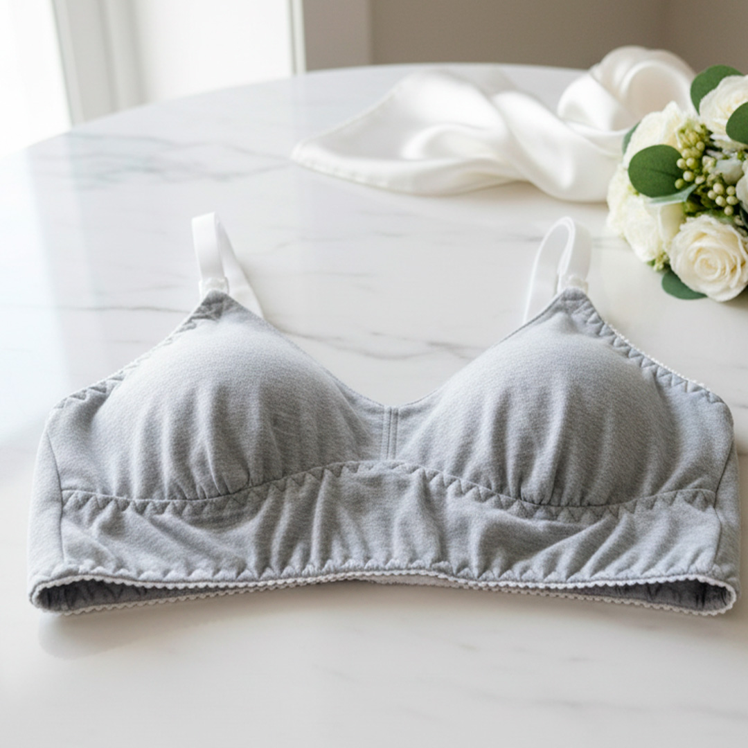 Sostén Maternal Julietta, Broche Lactancia, Algodon, Gris 17