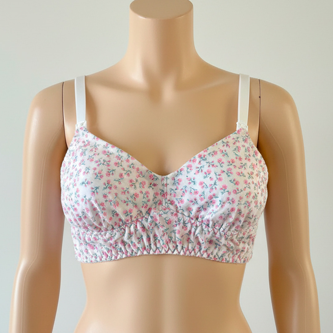 Sostén Maternal Julietta, Broche Lactancia, Algodon, BlancoFloreado 11