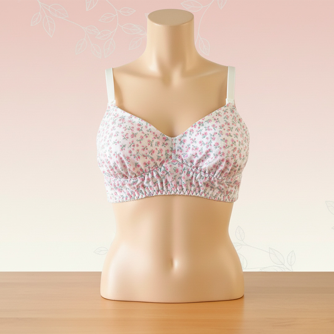 Sostén Maternal Julietta, Broche Lactancia, Algodon, BlancoFloreado 13