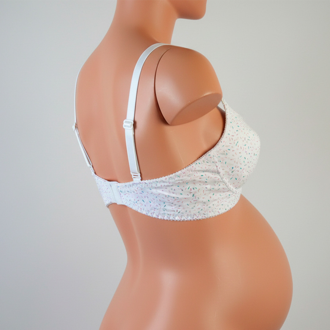 Sostén Maternal Julietta, Broche Lactancia, Algodon, BlancoPunteado 10