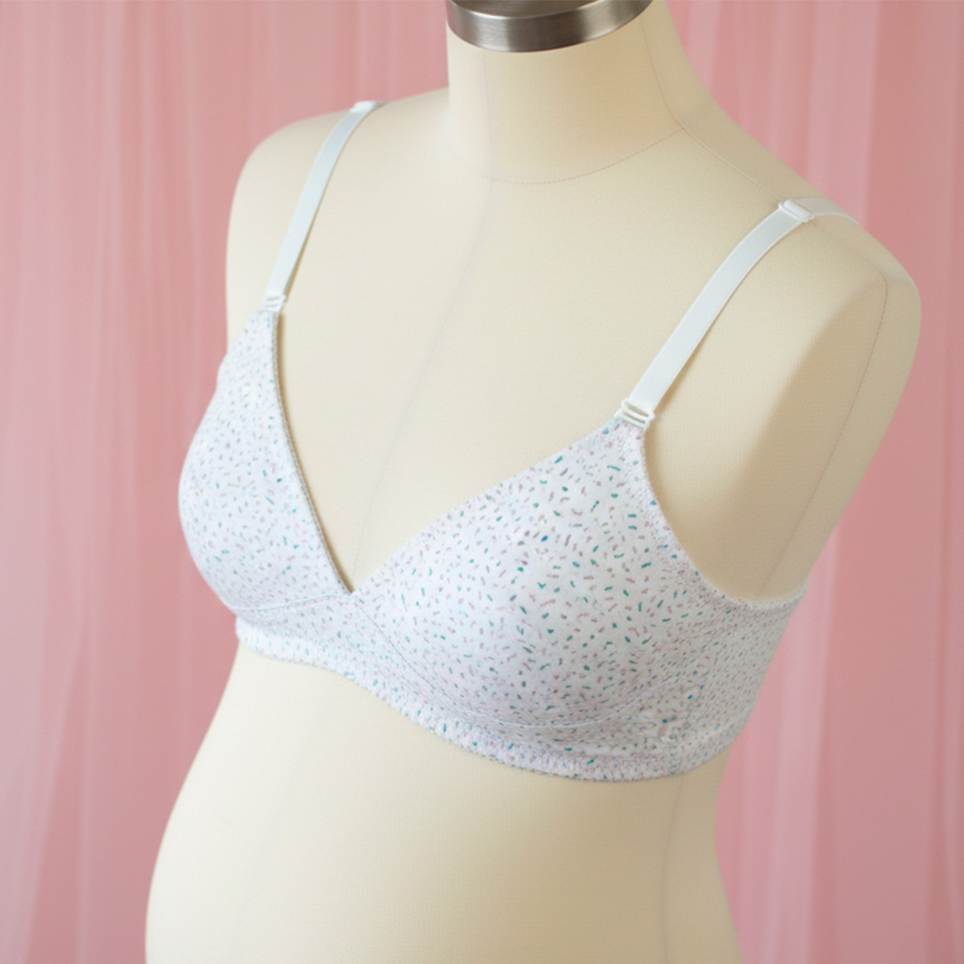 Sostén Maternal Julietta, Broche Lactancia, Algodon, BlancoPunteado 15