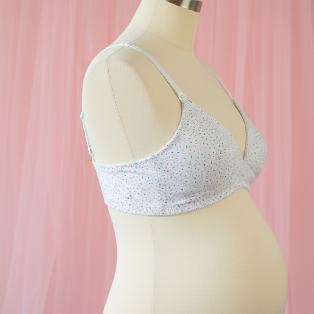 Sostén Maternal Julietta, Broche Lactancia, Algodon, BlancoPunteado 13