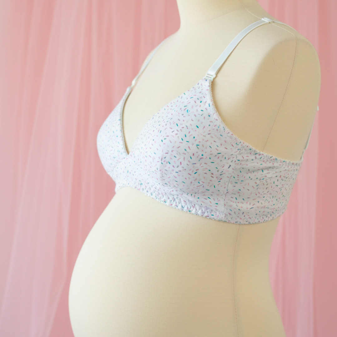 Sostén Maternal Julietta, Broche Lactancia, Algodon, BlancoPunteado 12