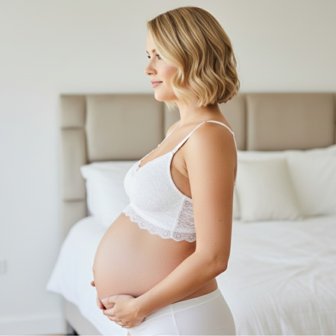 Sostén Maternal Julietta, Broche Lactancia, Encaje, Blanco 3