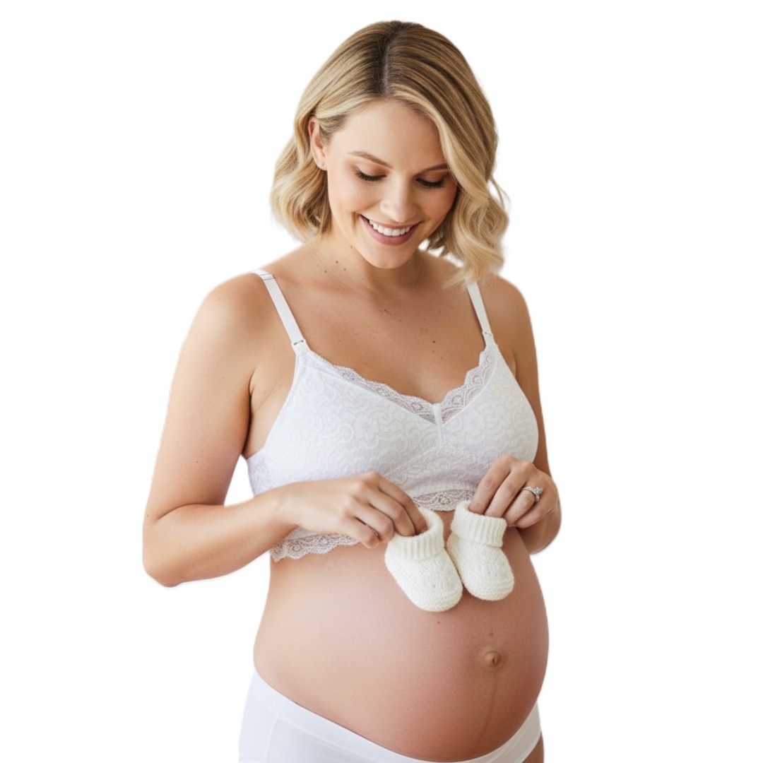 Sostén Maternal Julietta, Broche Lactancia, Encaje, Blanco 1