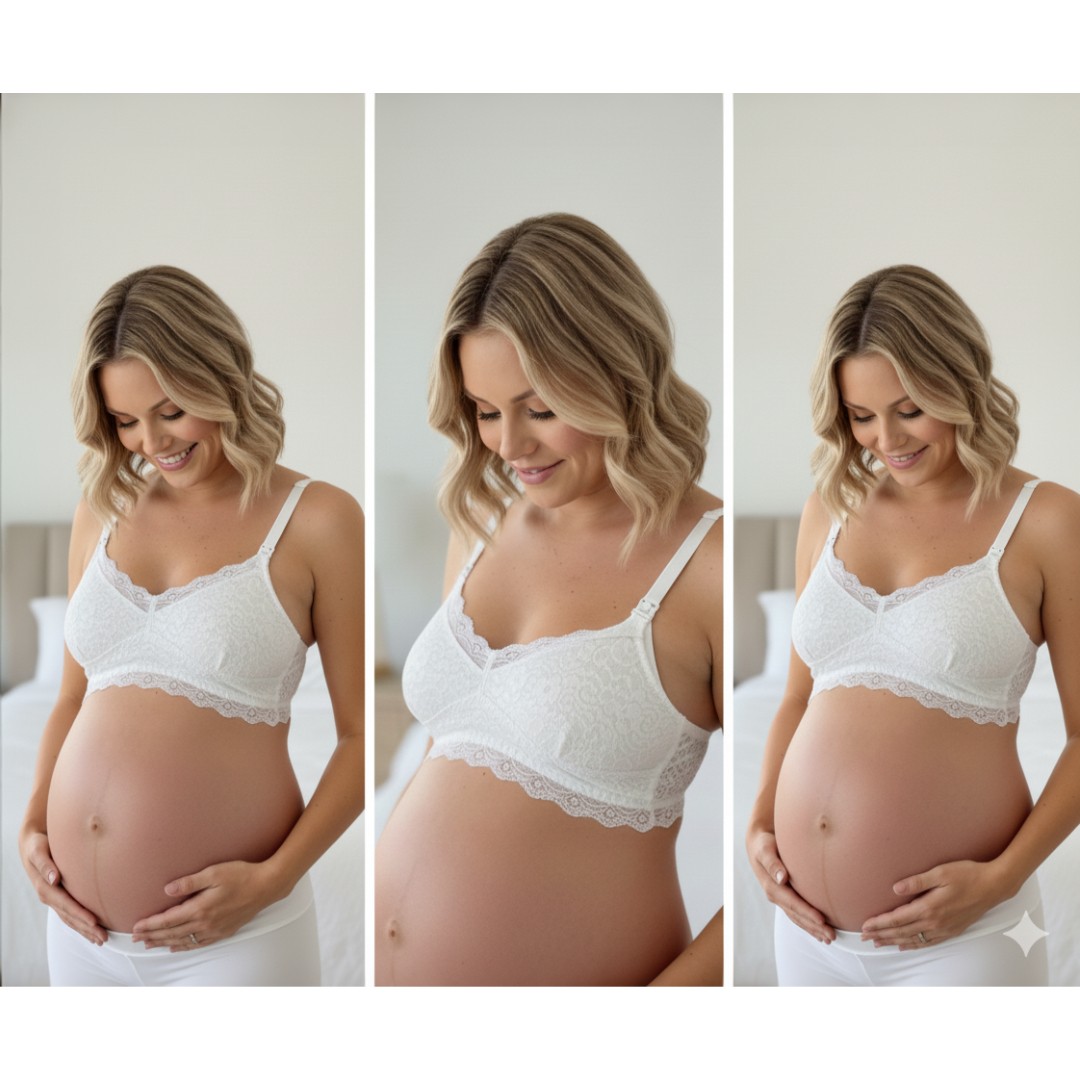 Sostén Maternal Julietta, Broche Lactancia, Encaje, Blanco 16