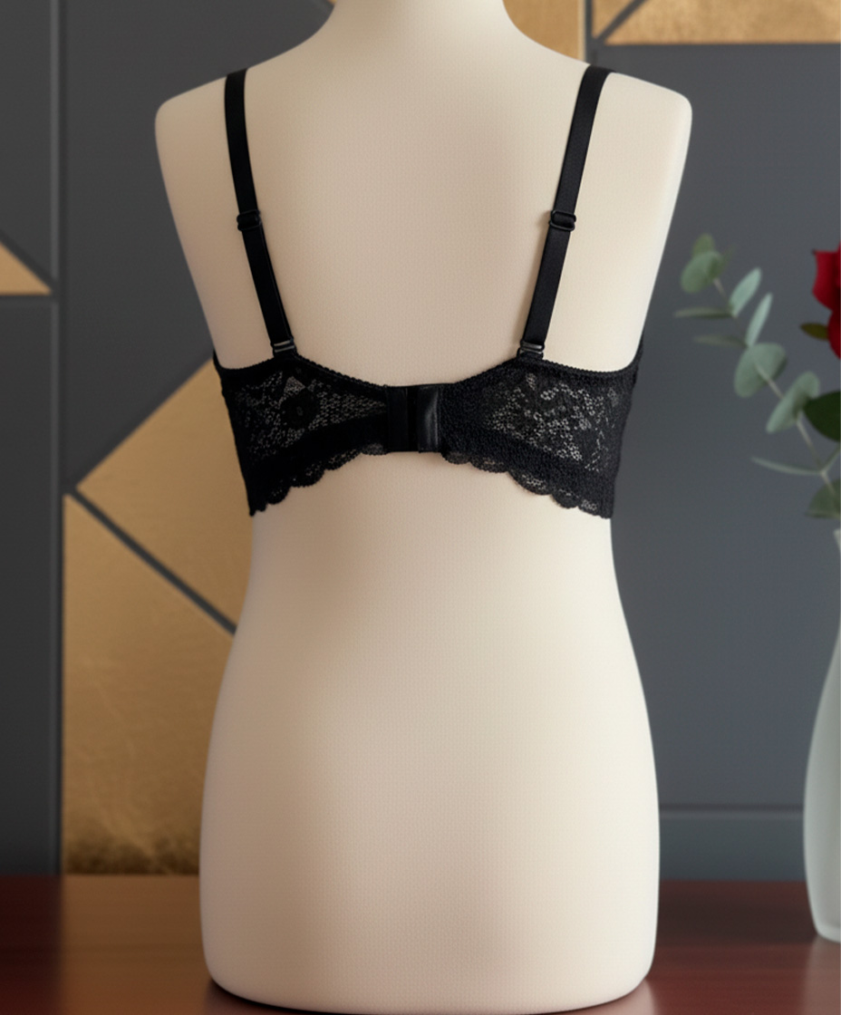 Sostén Maternal Julietta, Broche Lactancia, Encaje, Negro 32