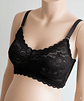 Sostén Maternal Julietta, Broche Lactancia, Encaje, Negro - Miniatura 17