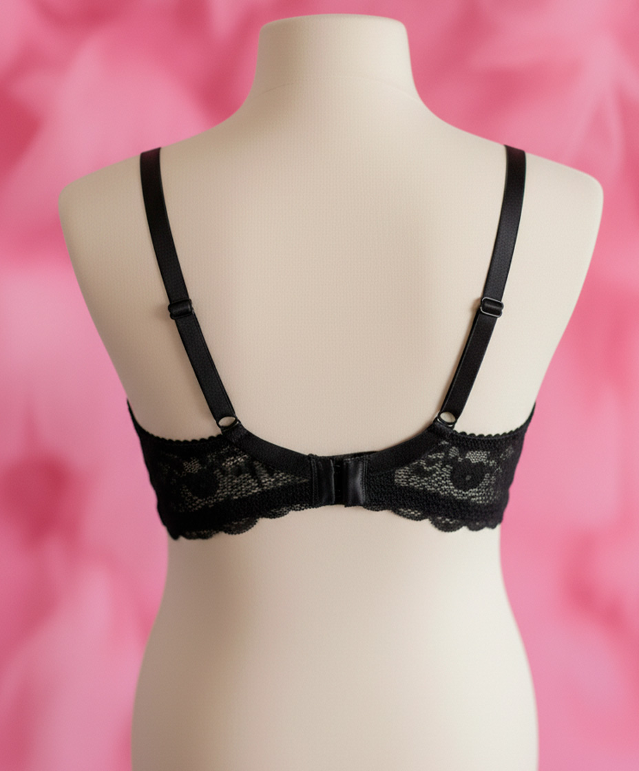 Sostén Maternal Julietta, Broche Lactancia, Encaje, Negro 27