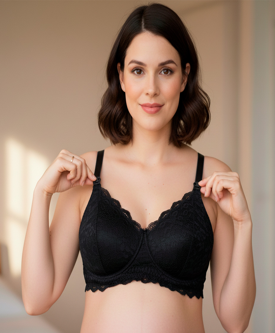 Sostén Maternal Julietta, Broche Lactancia, Encaje 7