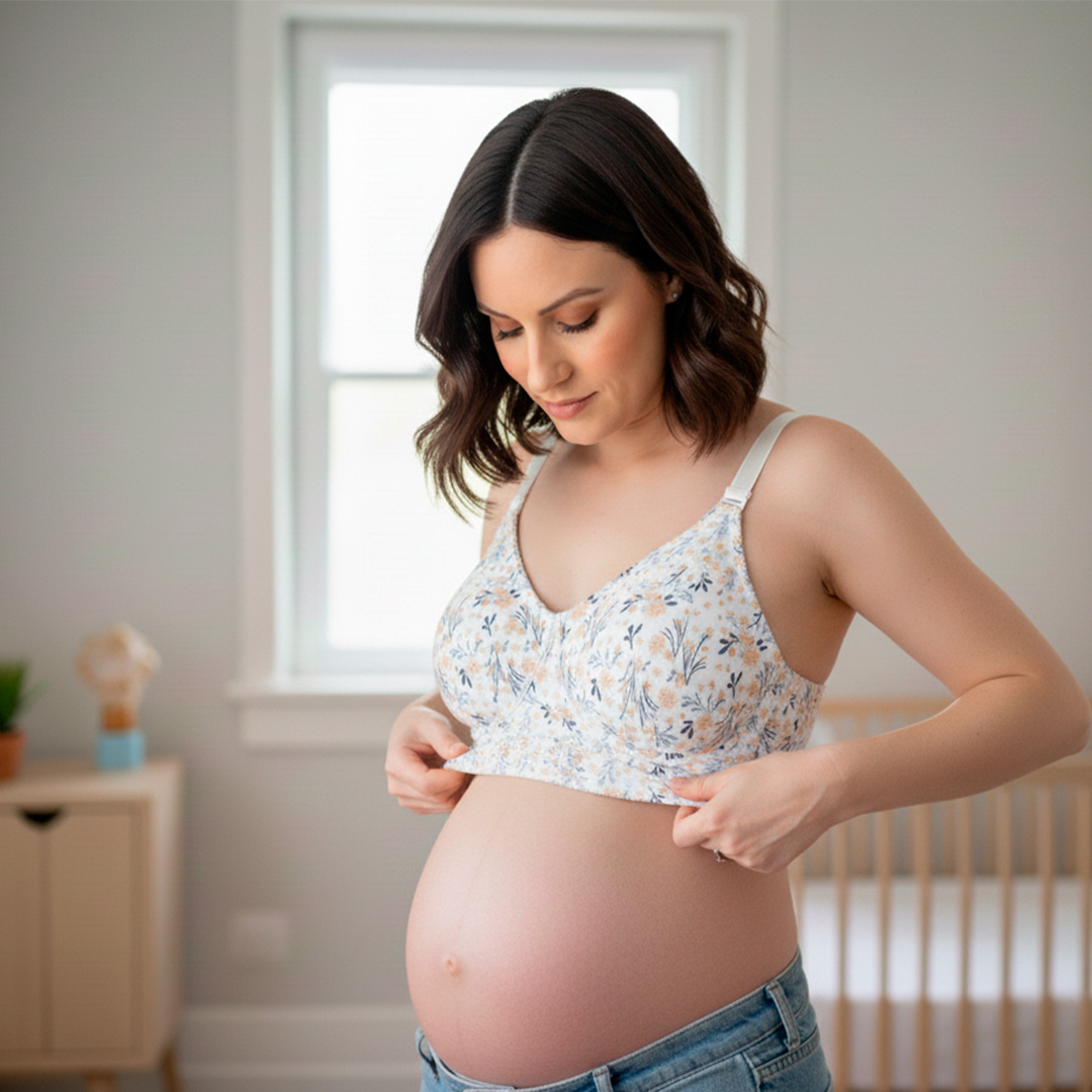 Sostén Maternal Julietta, Broche Lactancia, Algodon, NaranjaFloreado 6