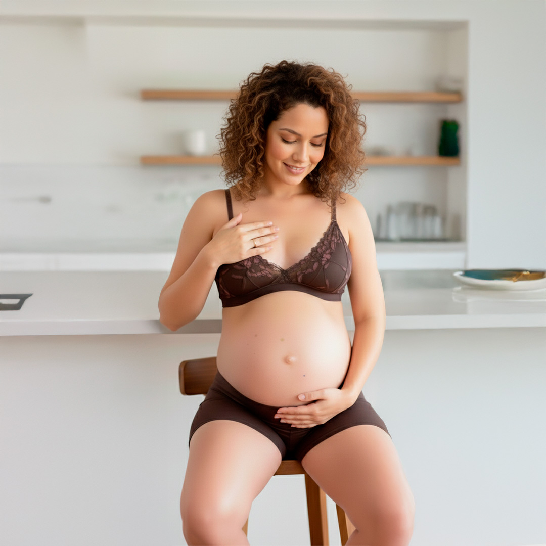 Sostén Maternal Antonia, Sistema Lactancia, Encaje, Negro 11