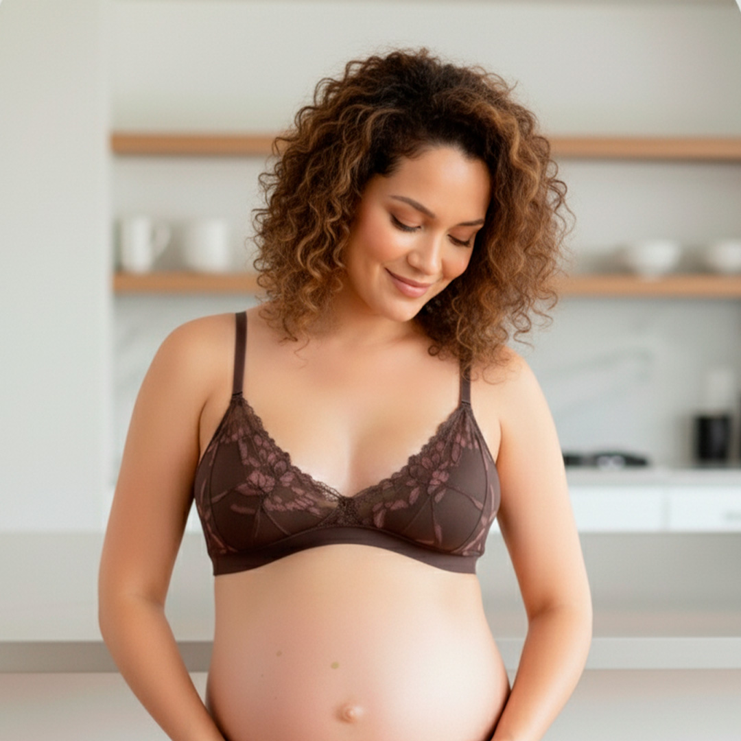 Sostén Maternal Antonia, Sistema Lactancia, Encaje, Negro 16