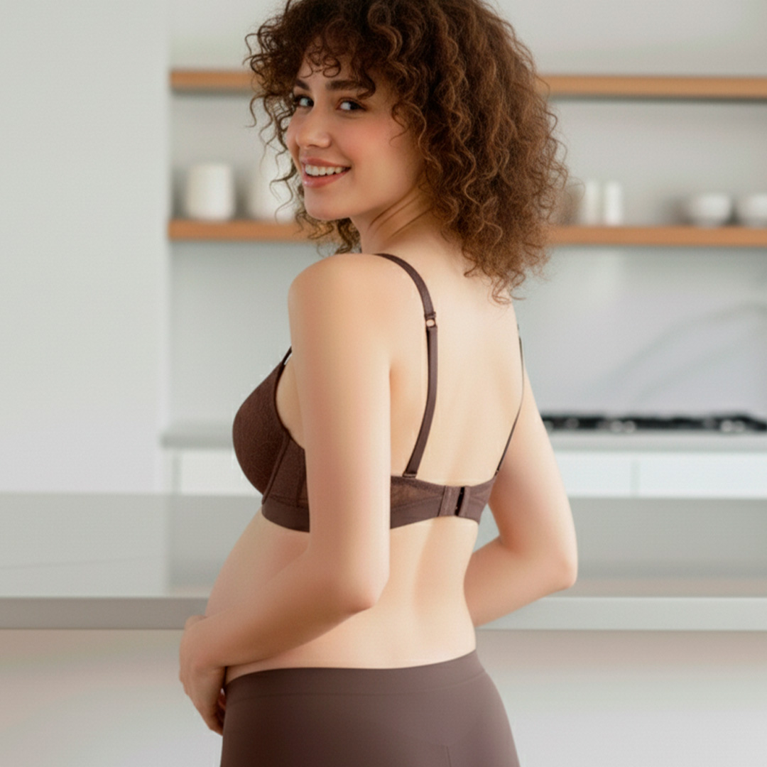 Sostén Maternal Antonia, Sistema Lactancia, Encaje, Negro 17