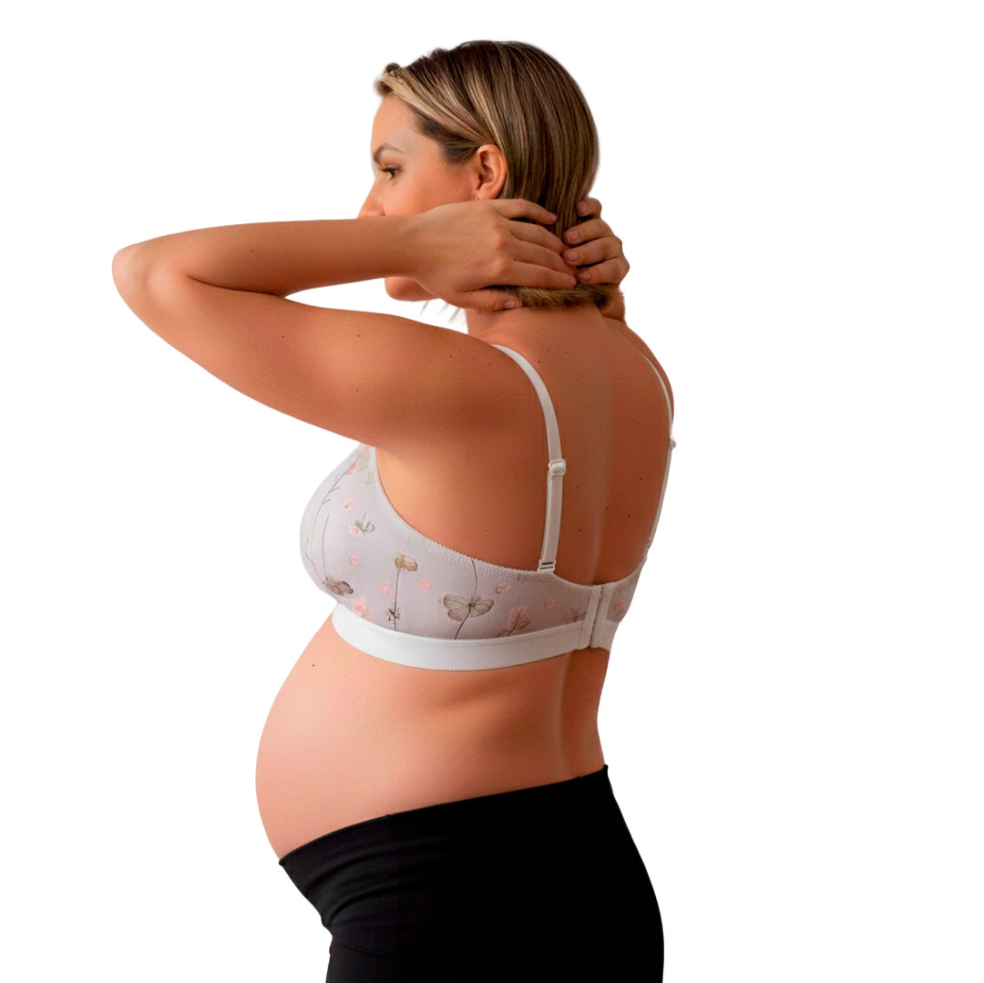 Sostén Maternal Antonia, Sistema Lactancia, Algodon, VerdeFloreadoClaro 12