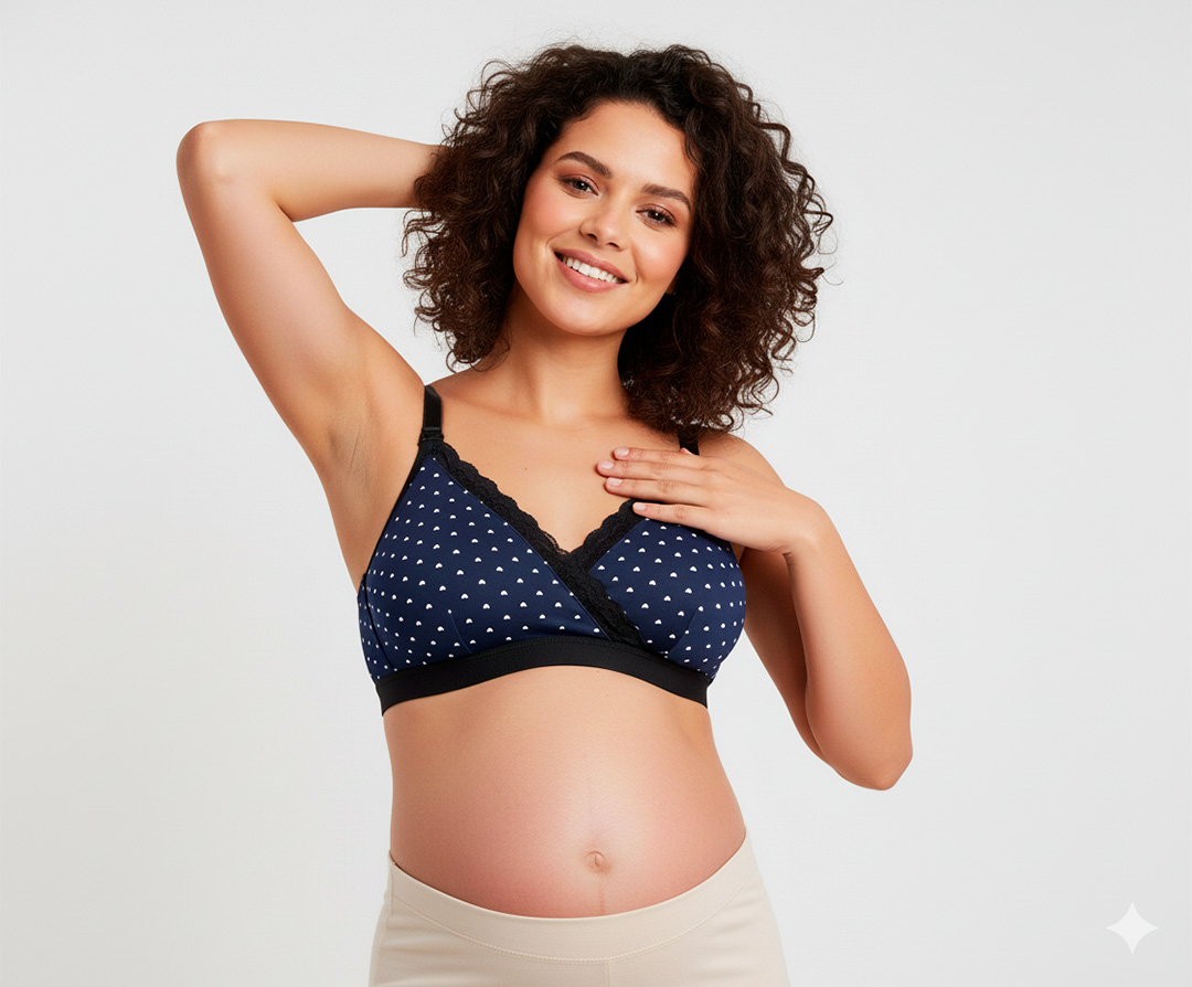 Sostén Maternal Antonia, Sistema Lactancia, Algodon, AzulPuntos 7