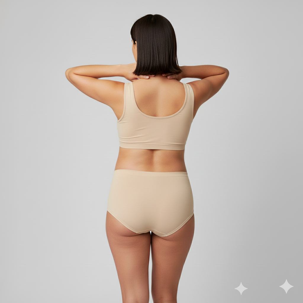 Calzón Maternal CorteAlto, Algodon Postparto Sin Elasticos, Beige 3