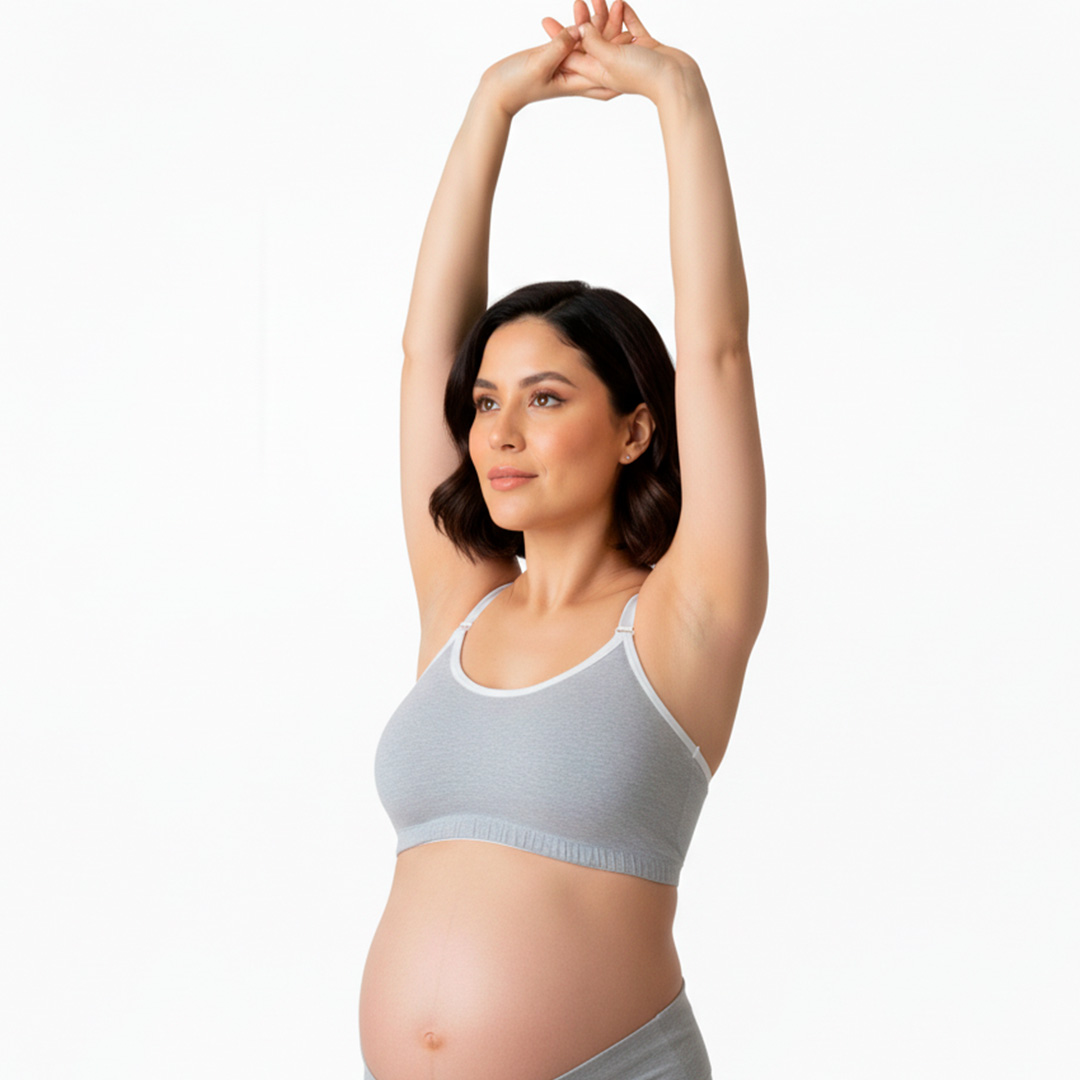 Sosten Maternal Diana, Broche Lactancia, Deportivo, Algodon, Gris 5