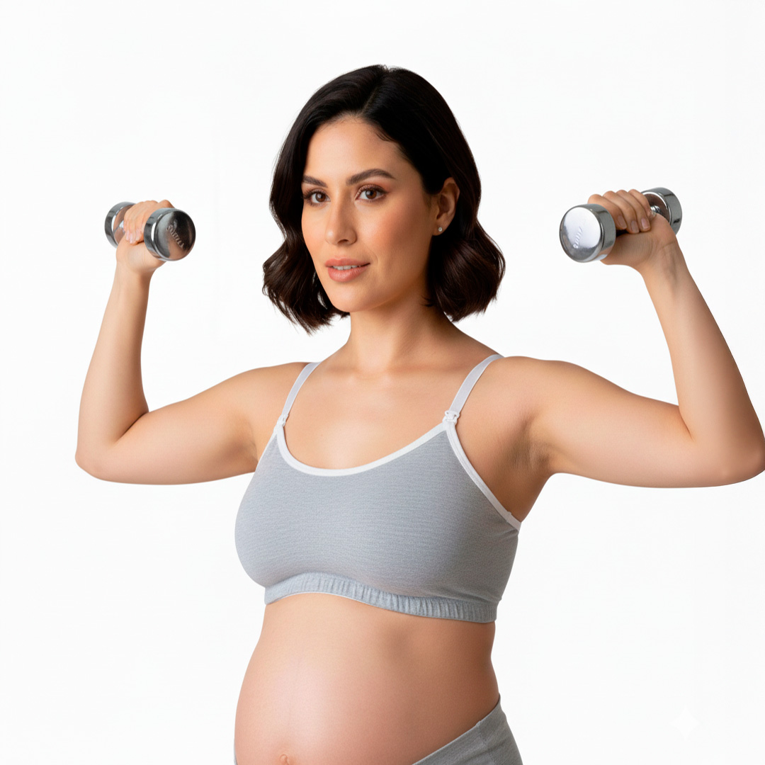 Sosten Maternal Diana, Broche Lactancia, Deportivo, Algodon, Gris 9