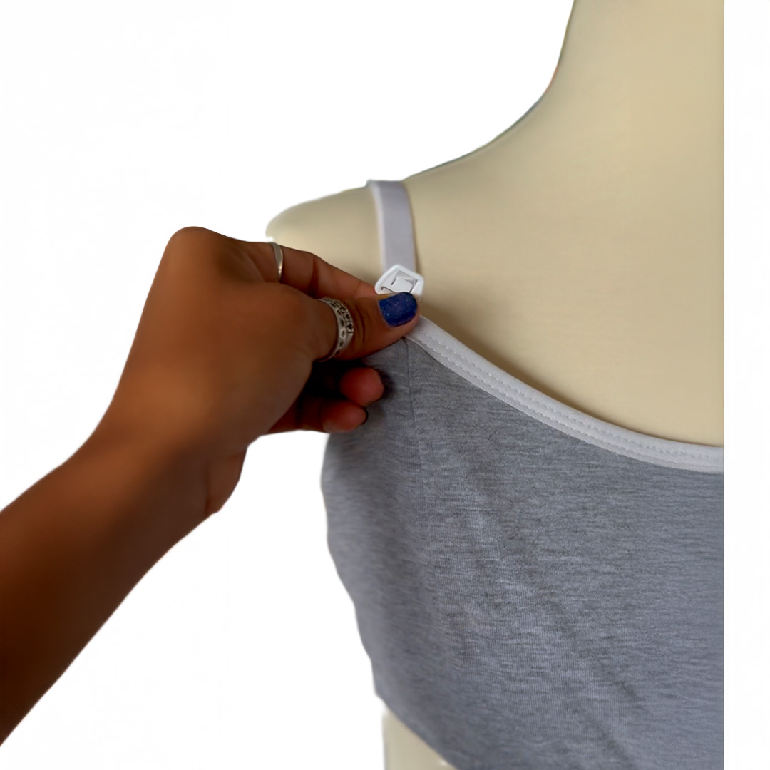 Sosten Maternal Diana, Broche Lactancia, Deportivo, Algodon, Gris 17