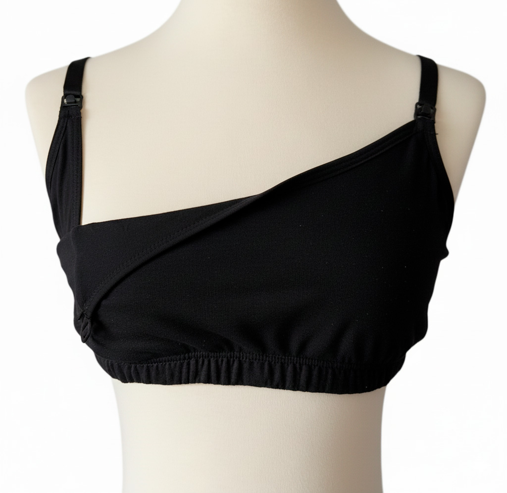 Sosten Maternal Diana, Broche Lactancia, Deportivo, Algodon, Negro 14