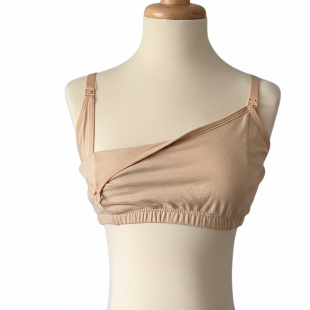 Sosten Maternal Diana, Broche Lactancia, Deportivo, Algodon, Beige 16