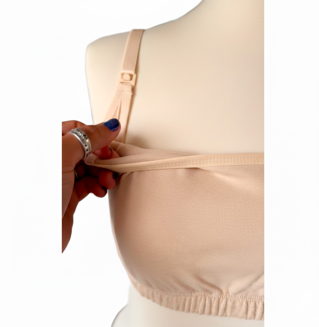 Sosten Maternal Diana, Broche Lactancia, Deportivo, Algodon, Beige 17