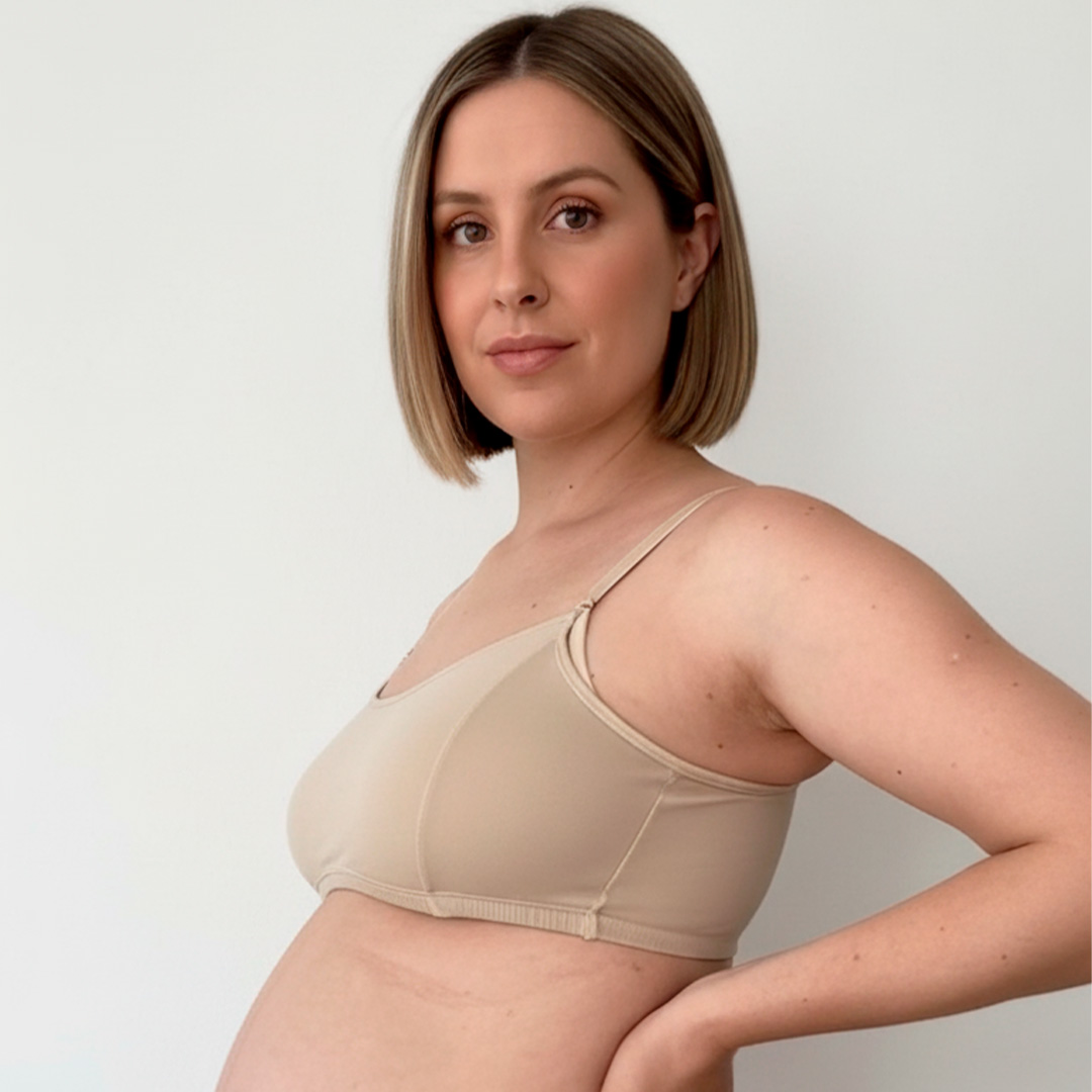 Sosten Maternal Diana, Broche Lactancia, Deportivo, Algodon, Beige 8