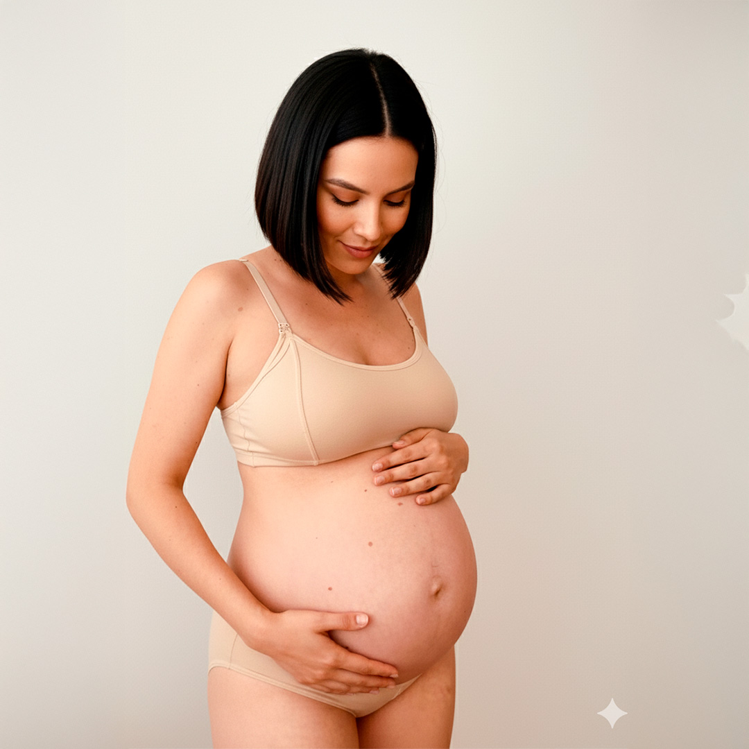 Sosten Maternal Diana, Broche Lactancia, Deportivo, Algodon, Beige 27