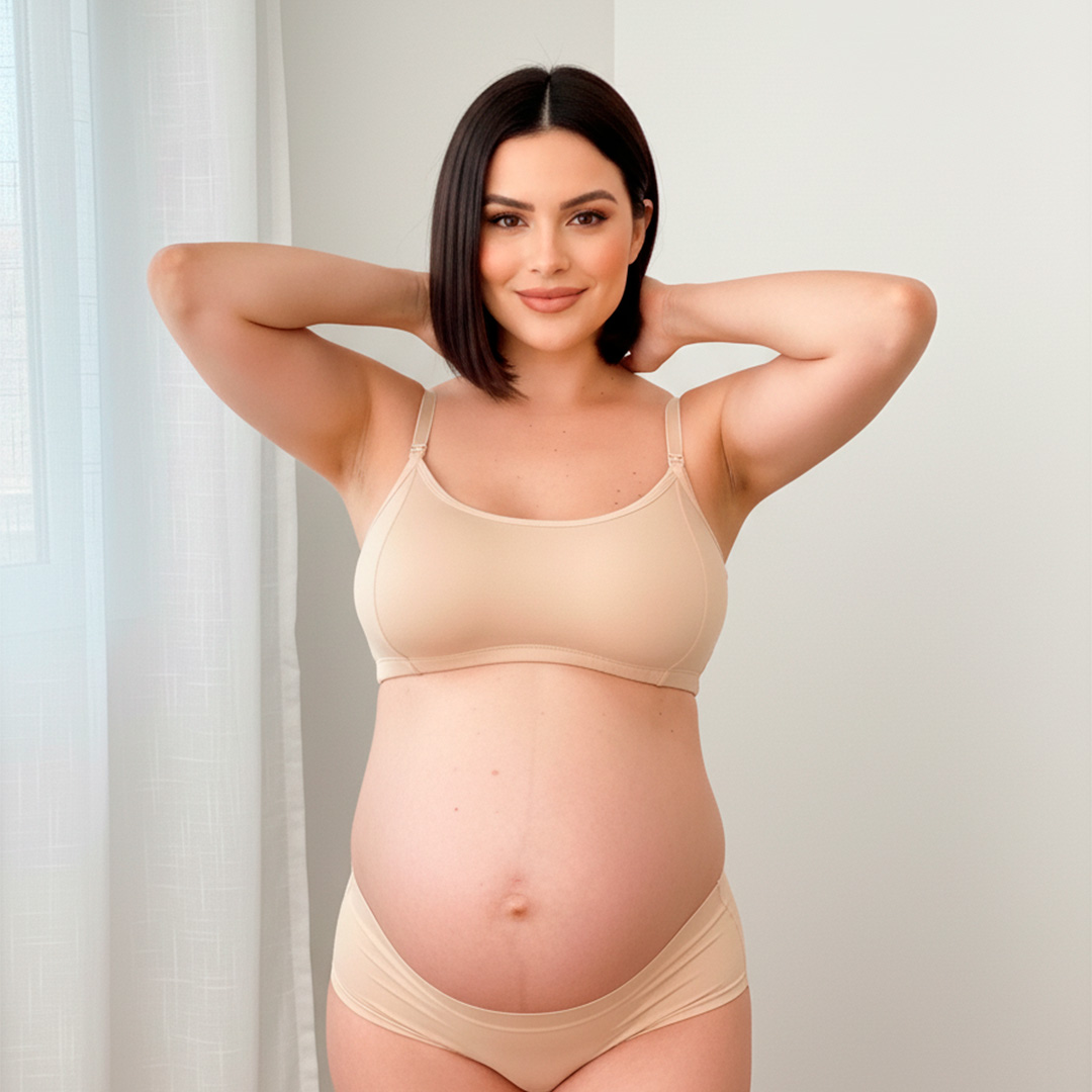 Sosten Maternal Diana, Broche Lactancia, Deportivo, Algodon, Beige 22