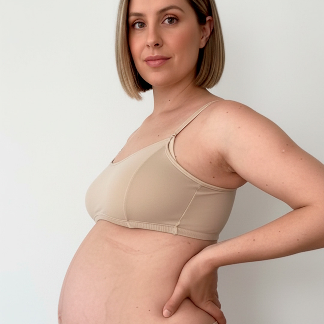 Sosten Maternal Diana, Broche Lactancia, Deportivo, Algodon, Beige 24