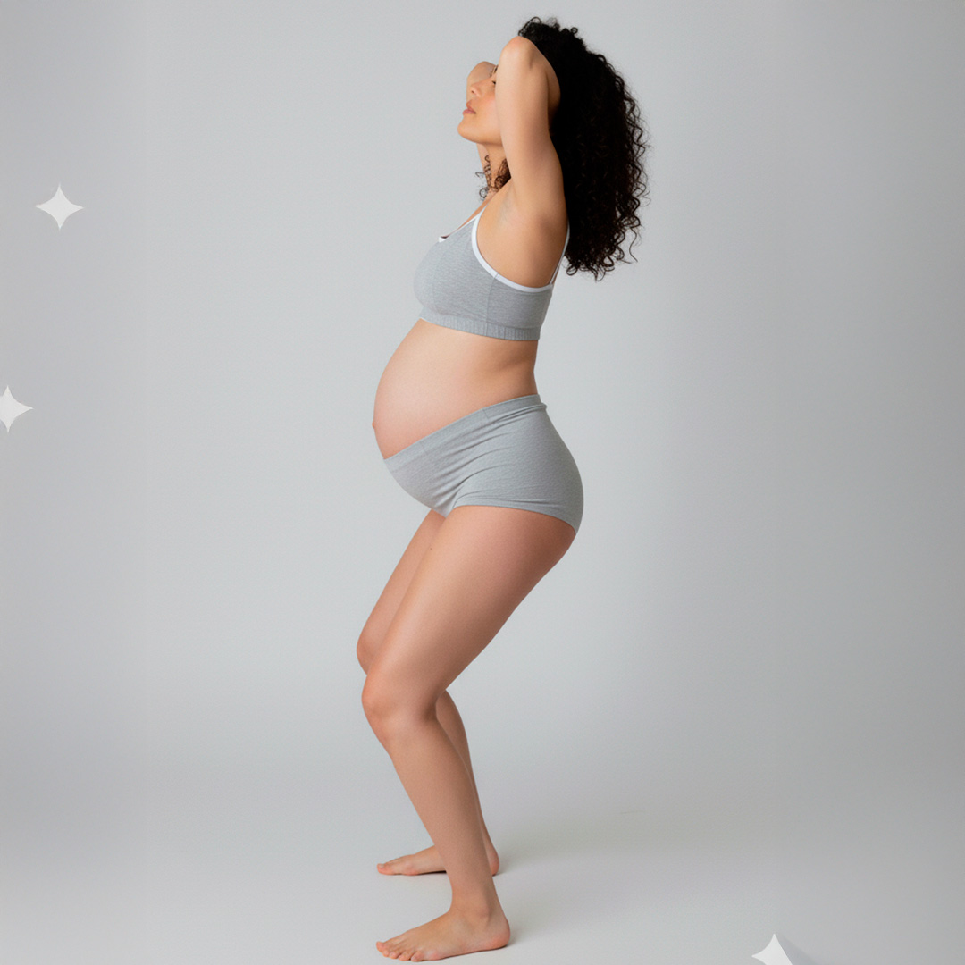 Conjunto Maternal Deportivo, Calzon CorteAlto, Sostén Lactancia Diana, Gris 10