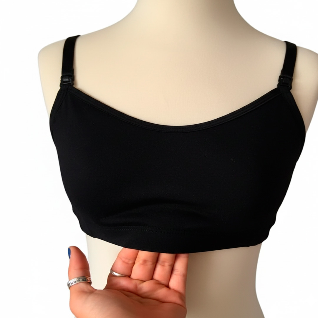 Conjunto Maternal Deportivo, Calzon CorteAlto, Sostén Lactancia Diana, Negro 13