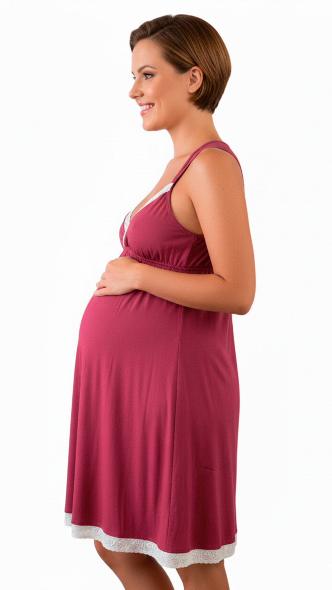 Camisón Maternal Victoria, MangaCero, Sistema Lactancia, Algodon 47