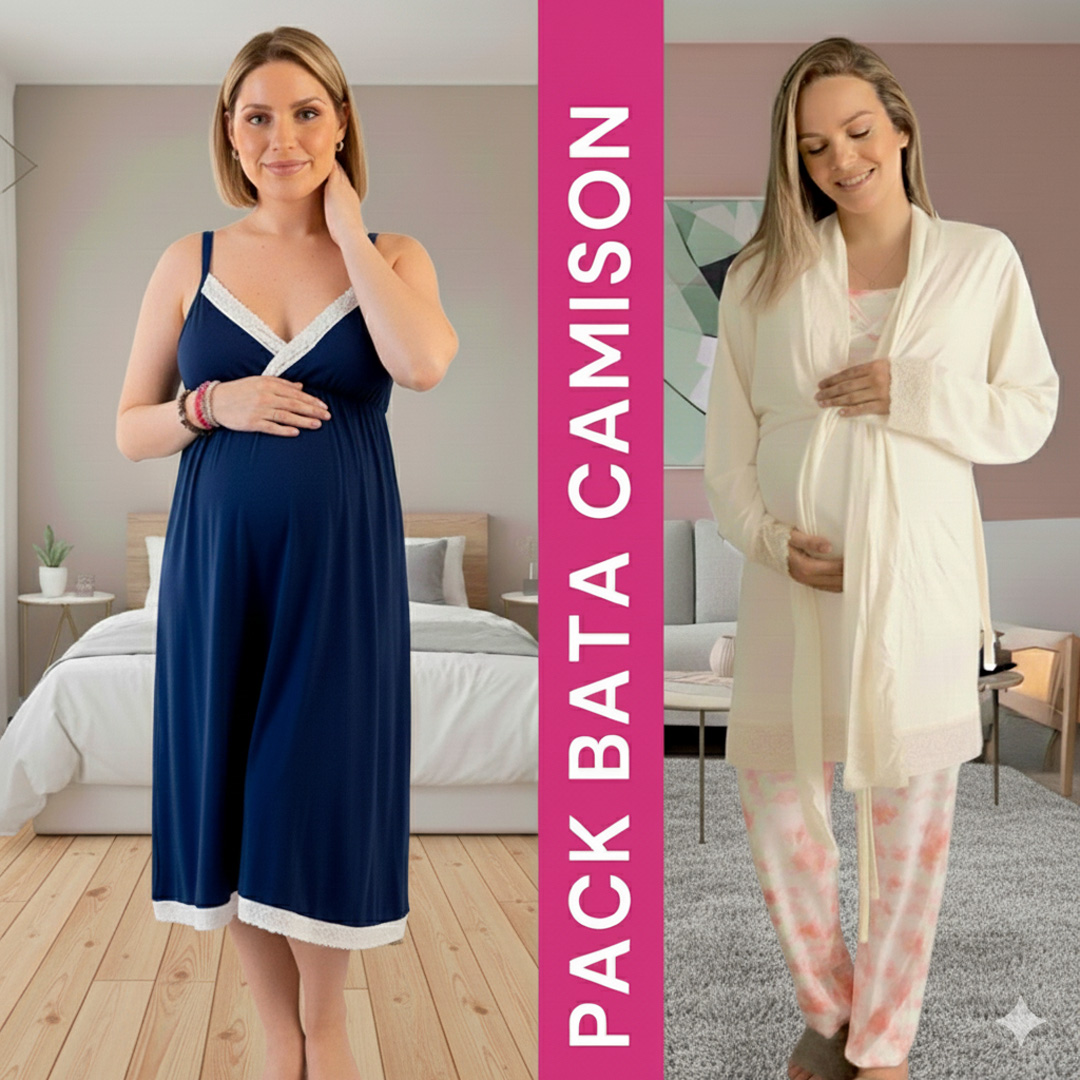 Pack Bata, Camisón Maternal MangaCero 1