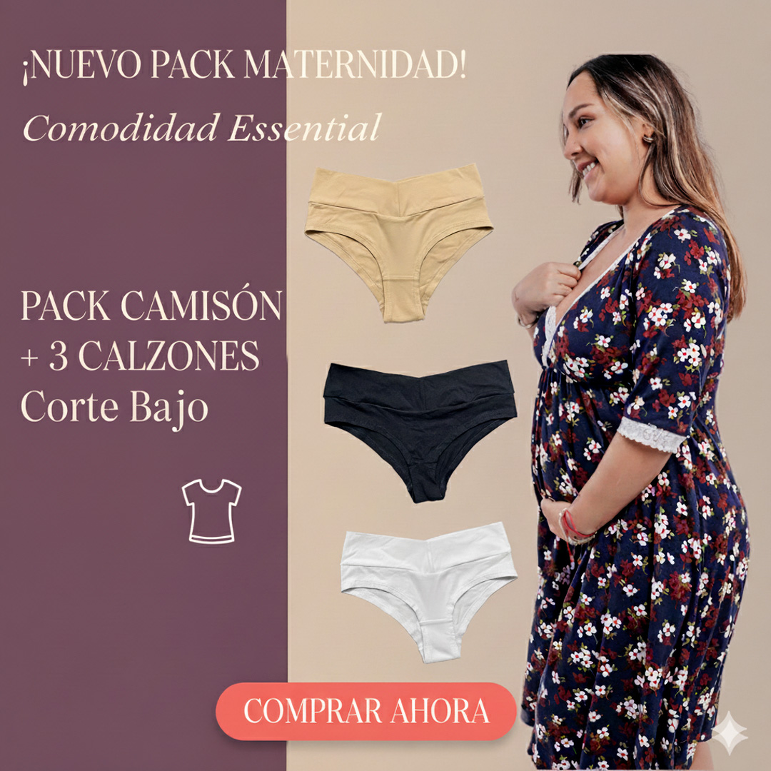 Pack Camisón Manga TresCuarto y 3 Calzones 1