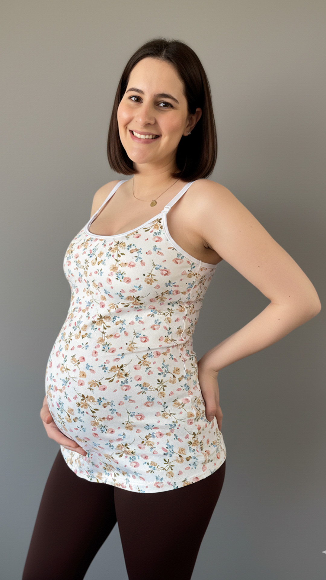 Polo Maternal Tiritas, Top Interno, Broche Lactancia, Coleccion Floreado 3