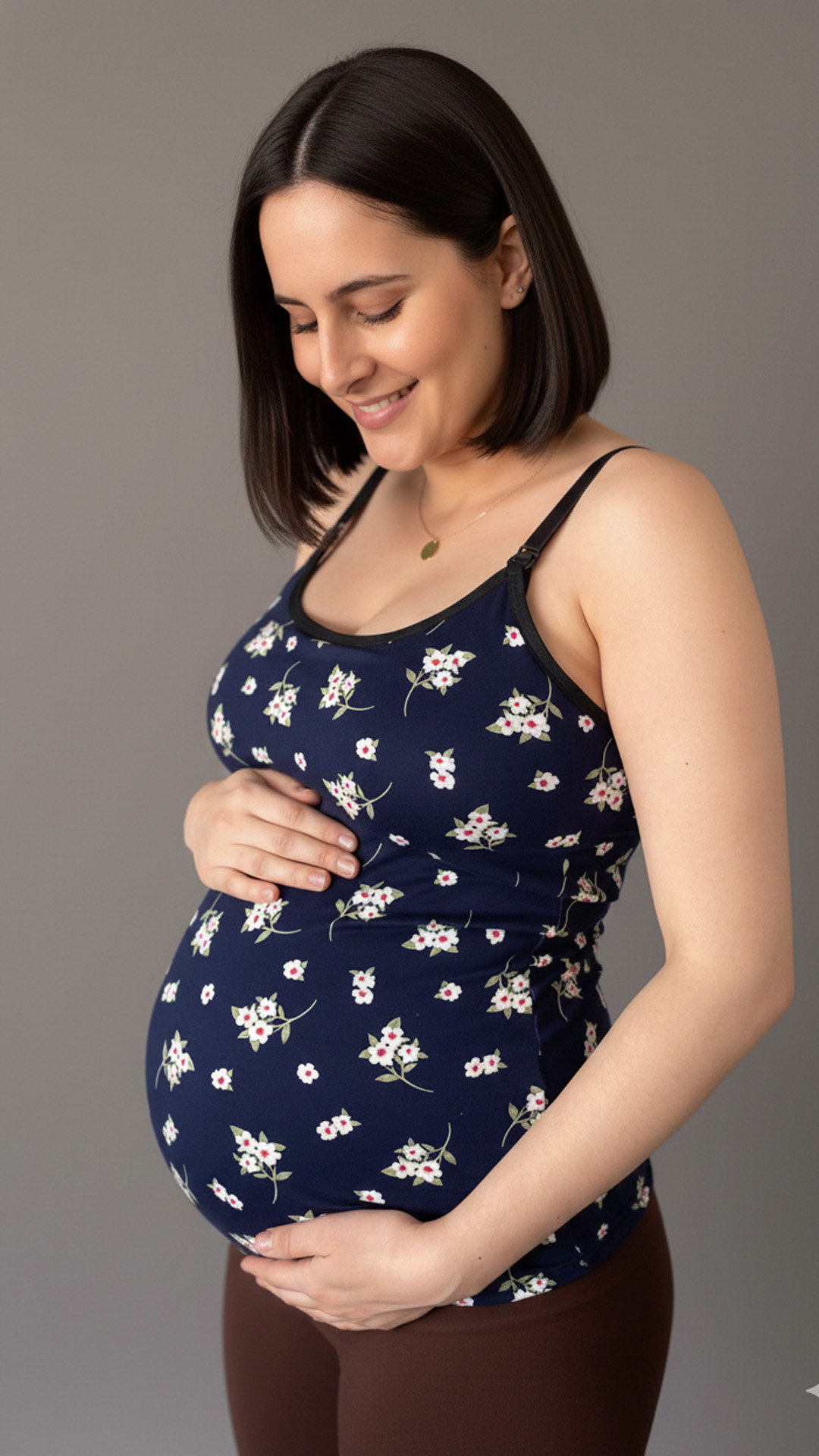 Polo Maternal Tiritas, Top Interno, Broche Lactancia, Coleccion Floreado 32