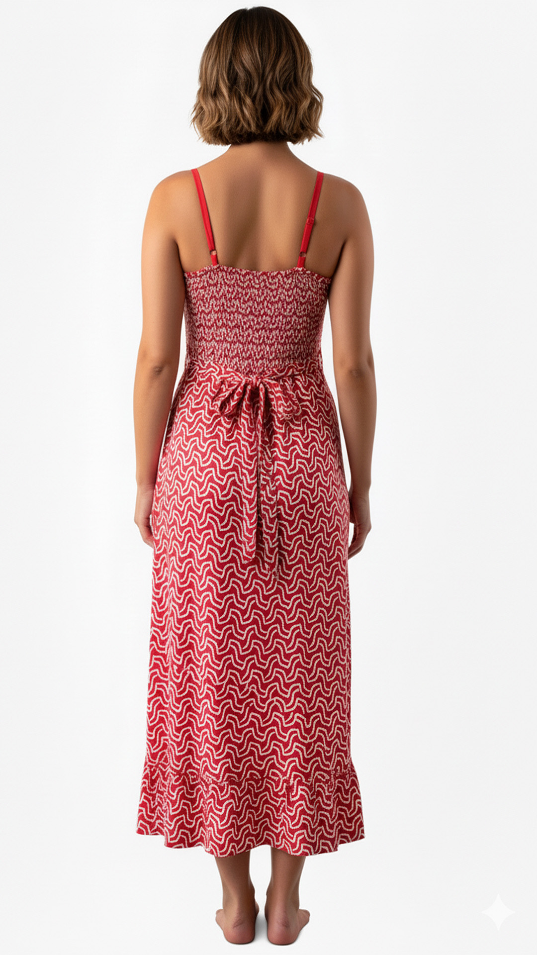 Vestido Maternal Tiritas Broche y Top Lactancia, FucsiaPunteado 10