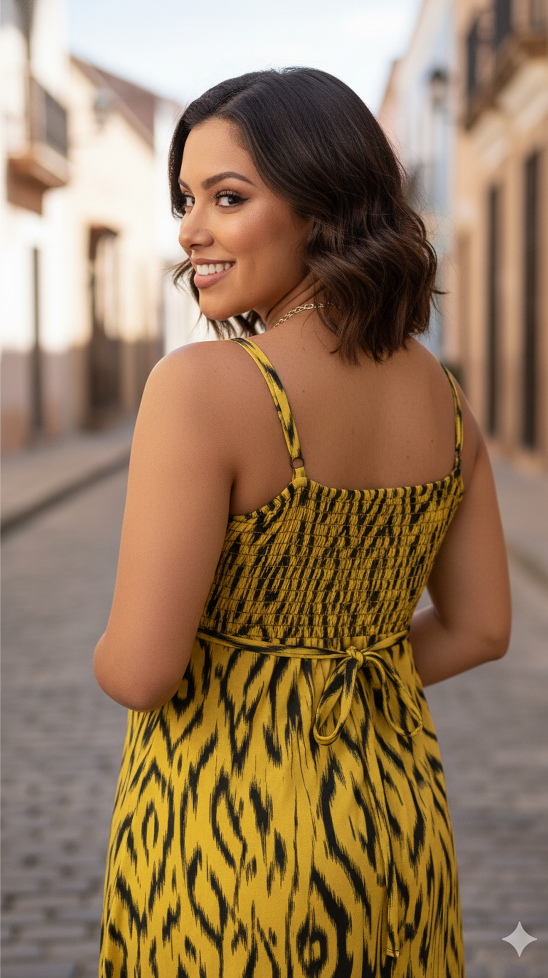 Vestido Maternal Tiritas Broche y Top Lactancia, AmarilloKokos 9