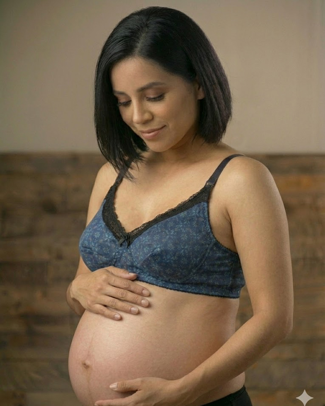 Sostén Maternal Julietta, Broche Lactancia, Encaje, AzulFlores 11