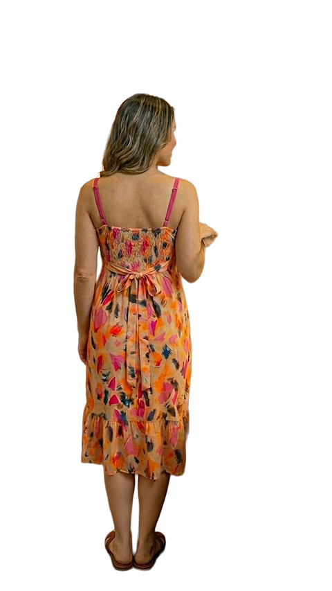 Vestido Tiritas: Libertad, Estilo & Lactancia (Crema /Fusia Detalle)