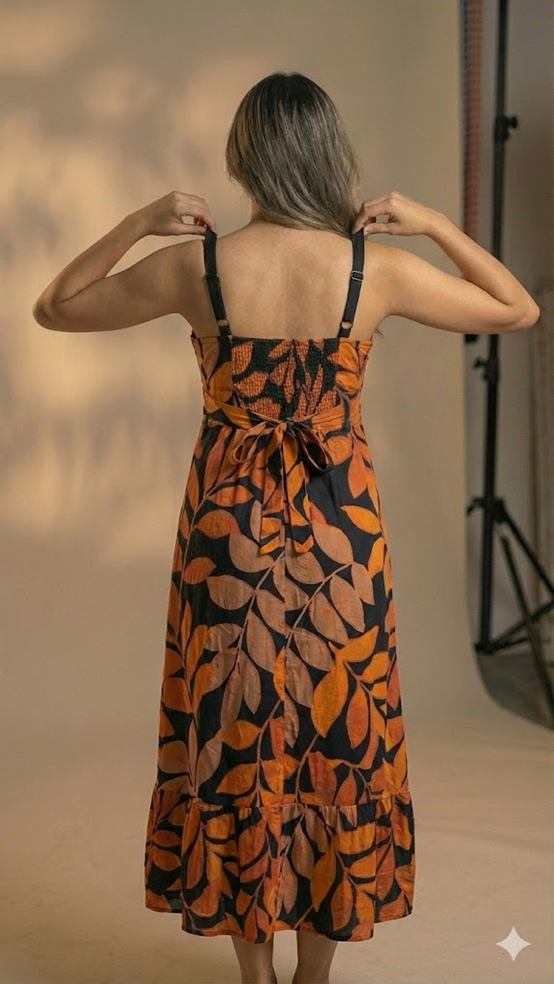 Vestido Maternal Tiritas Broche y Top Lactancia, AzulMarinoNaranja 9