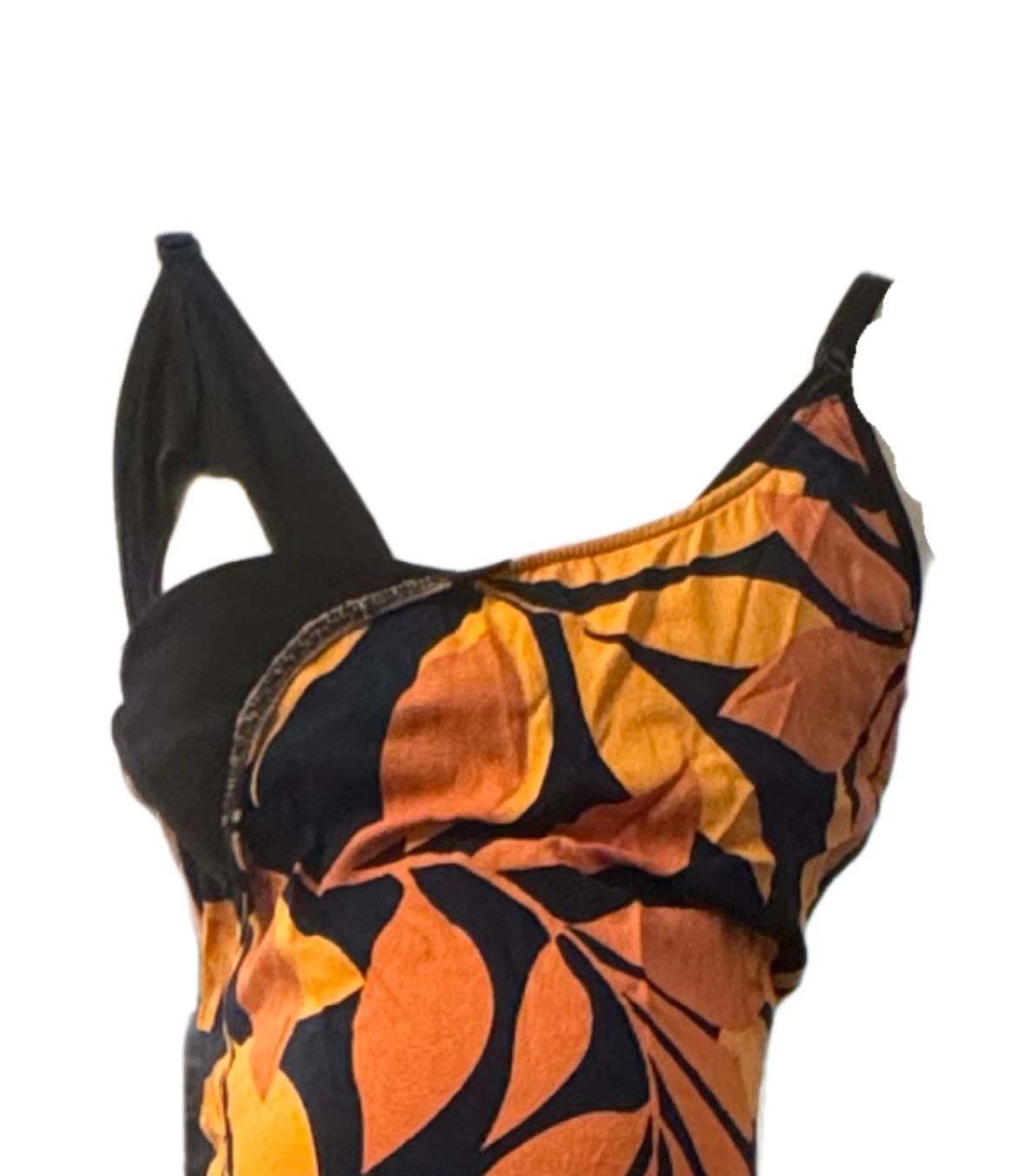 Vestido Maternal Tiritas Broche y Top Lactancia, AzulMarinoNaranja 17